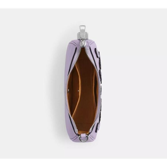 NWT Coach CAJ98 Teri Mini Crossbody Bag With Floral Applique Silver/Lilac - Picture 11 of 12